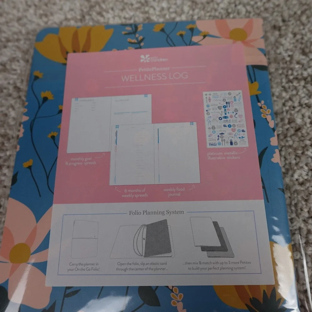 Erin Condren PetitePlanner Wellness Log Blue Journal You Have What It Takes